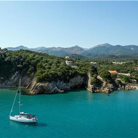 7 bedroom seafront luxury villa with pool & jacuzzi, near Acharavi, sleeps 14-15